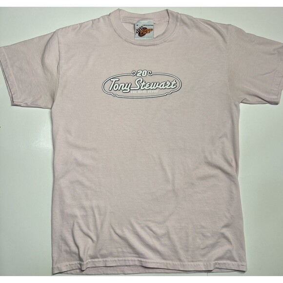 Vtg Winners Circle Tony Stewart 20 Pink T Shirt Size Medium Home Depot Y2K - Picture 1 of 6